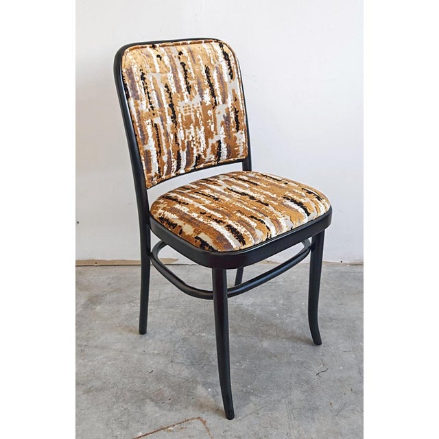 Dining Bentwood Black Armchairs attributed to Josef Hoffmann for Mundus, 1960s, Set of 4 For Sale - Image 3 of 12