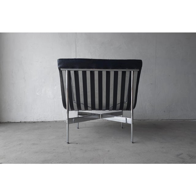 1950s Early Chrome and Leather New York Lounge Chair by Laverne For Sale - Image 5 of 13