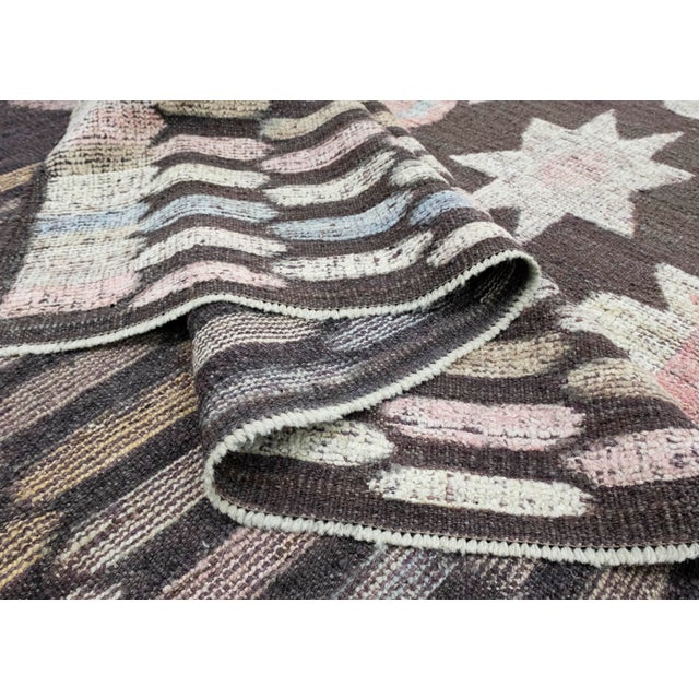 Textile Turkish Kilim Oriental Handmade Flatweave 10'2" x 12'7" #18678 For Sale - Image 7 of 8