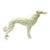 Mid-Century Large Art Deco White Porcelain Borzoi Figurine For Sale