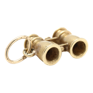 Binocular Charm, 14k Yellow Gold, Length .63 Inches, Tiny Charm