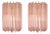Vintage Italian Wall Lamps with Murano Glass Pink, 1990s, Set of 2 For Sale