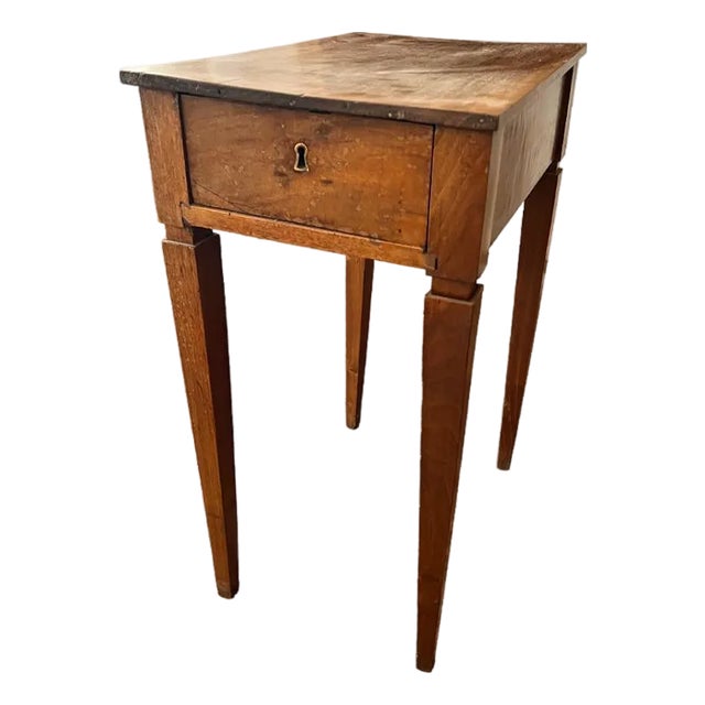19th Century Petite Italian Walnut Side Table For Sale