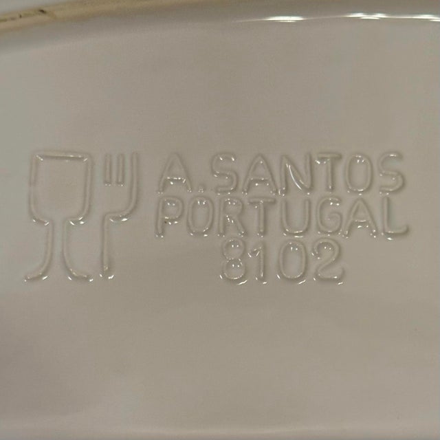 Vintage Portuguese Majolica Turkey Platter A. Santos For Sale - Image 10 of 11