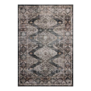 Amber Lewis x Loloi Josie Ink / Earth 2'-6" x 10'-0" Machine Washable Runner Rug For Sale