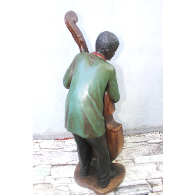 Vintage New Orleans Double Bass Player Jazz Musician Figurine, 1990s For Sale - Image 12 of 15