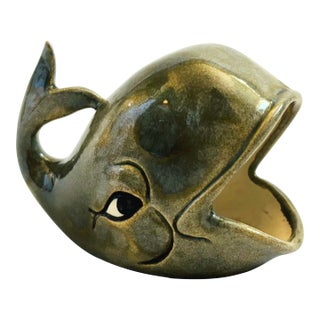 Mid Century Ceramic Whale Bowl For Sale