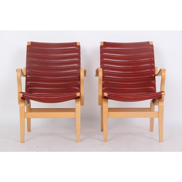 Mina Armchairs by Bruno Mathsson for Dux, Sweden, 1970s, Set of 2 For Sale - Image 3 of 16