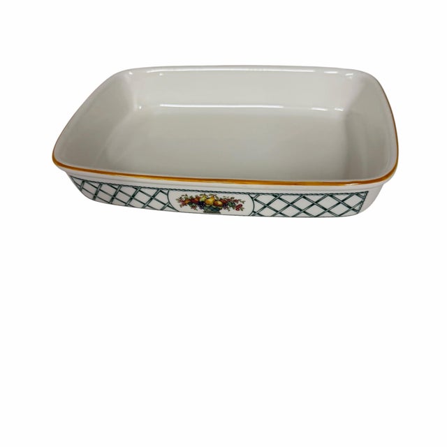 Offering the set of 2 vintage 1990s Villeroy & Boch in the basket pattern. rectangle casserole dishes. Each has the...