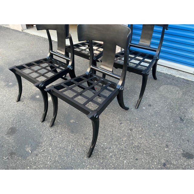 1980s Vintage Klismos Dining Chairs - Set of 4 For Sale In San Diego - Image 6 of 8