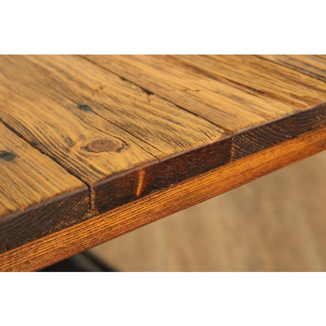 Wood Industrial Style Pair of Adjustable Height Tables For Sale - Image 7 of 12