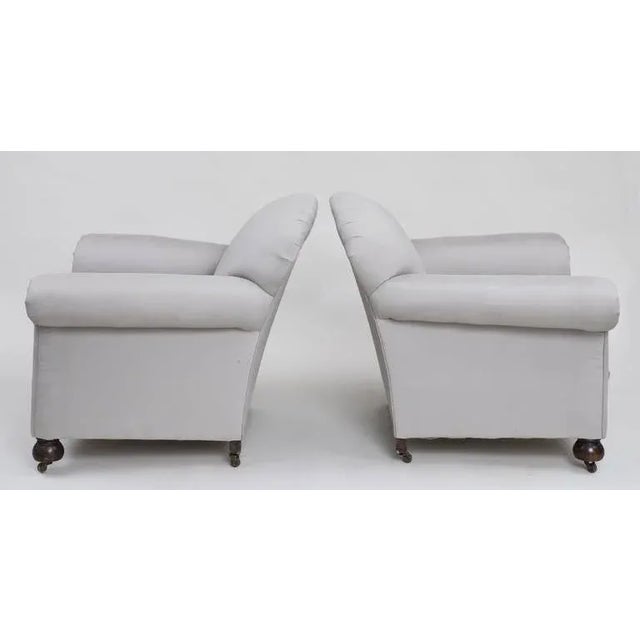 Early 20th Century English Club Chairs - a Pair For Sale - Image 5 of 7