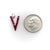 1940s Retro Platinum World War II v for Victory Ruby Pendant Charm For Sale In Los Angeles - Image 6 of 9