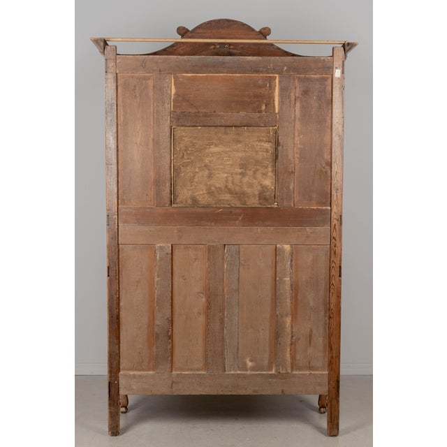 19th Century Louis XV French Armoire, Hand-Carved Pine, Circa 1880 For Sale - Image 15 of 15