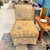 1980s Vintage Gold Upholstered Slipper Chair For Sale - Image 5 of 11