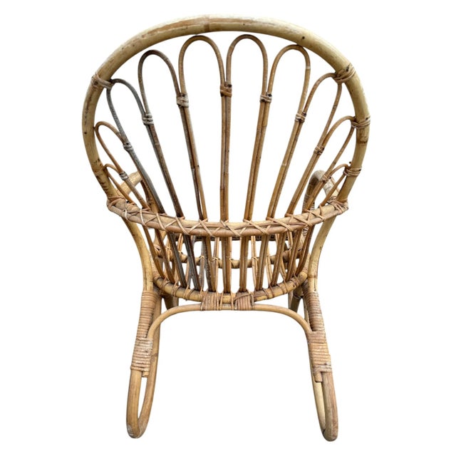 Rattan Lounge Chair, Pays-Bas, France, 1950s For Sale - Image 6 of 7