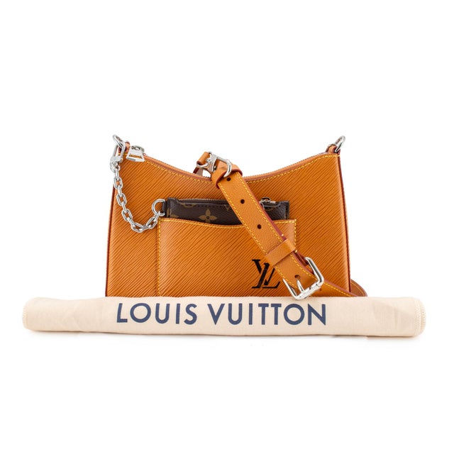 Louis Vuitton Marelle Gold Miel Epi Leather Silver-Tone Hardware Hobo Handbag For Sale - Image 10 of 11