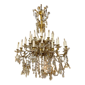 19th Century French Louis XVI 48 Light Chandelier
