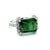 Natural Tourmaline Diamond Ring 14k W Gold 4.2 TCW Certified For Sale - Image 10 of 16