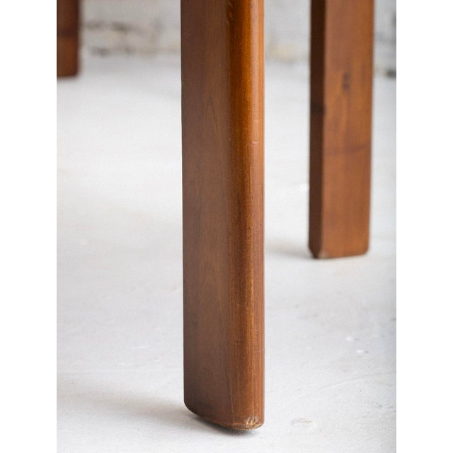 Set of 4 Mid-Century Leather and Walnut Dining Chairs, Silvio Coppola for Bernini For Sale - Image 16 of 18