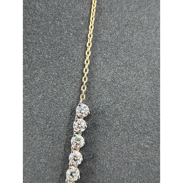 3.87 Ct Halfway Diamond Tennis Necklace For Sale - Image 4 of 8