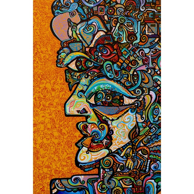 This is a one-of-a-kind original cubist painting by San Diego artist, Alexander Arshansky. Its dimensions are 36" x 24" x...