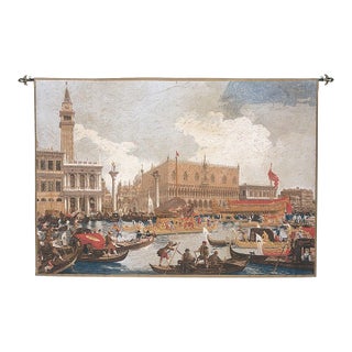 Venice Silkscreen Tapestry - 114 X 163 Cm (3'9" X 5'4") - Requires Rod Size 4 For Sale