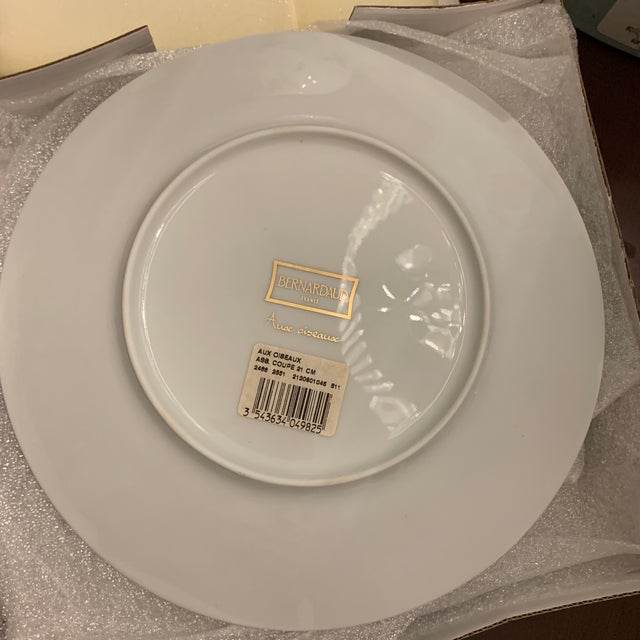 French Bernardaud Birds of Paradise Salad Plates - 6pcs with Box For Sale - Image 3 of 6