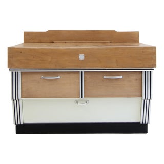 Mid-Century Modern Art Deco Streamlined Butcher's Block, 1930s For Sale