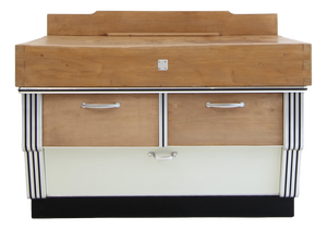 Mid-Century Modern Art Deco Streamlined Butcher's Block, 1930s
