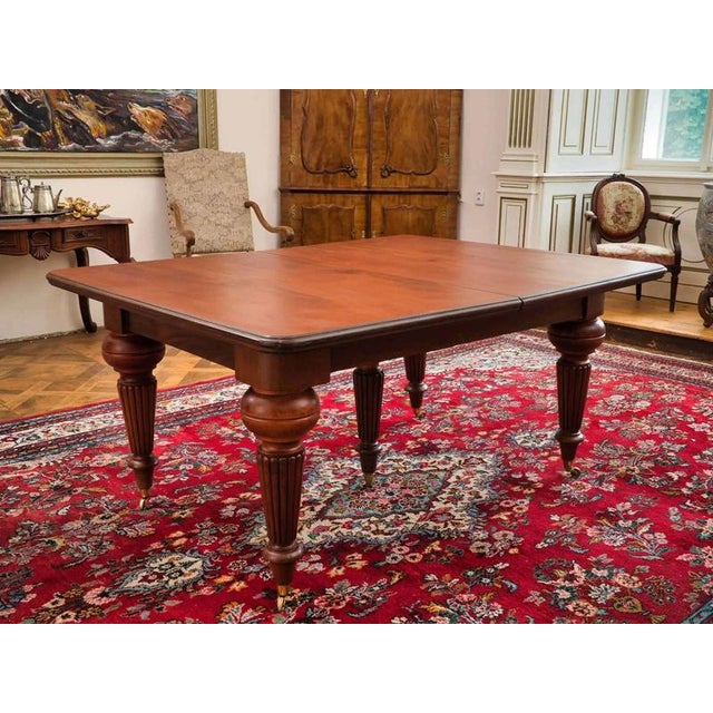 Large Mahogany Dining Table For Sale - Image 3 of 13