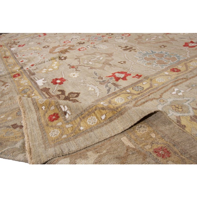 Contemporary 21st Century Contemporary Sultanabad Wool Rug 12 X 18 For Sale - Image 3 of 8