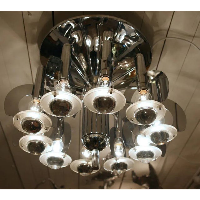 Silver Ceiling Light by Gaetano Sciolari, 1970s For Sale - Image 8 of 9