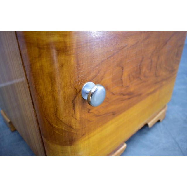 Wood Art Deco Bedside Tables, Former Czechoslovakia, 1930s, Set of 2 For Sale - Image 7 of 18
