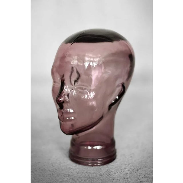 Pink German Mid-Century Modern Pink Glass Head, 1970s For Sale - Image 8 of 8