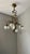 Art Nouveau Golden Chandelier with Frosted Glass Shades For Sale - Image 10 of 18