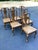Early 20th Century Set of 6 Vintage Queen Anne Style Dining Chairs in Distressed Leather For Sale - Image 5 of 8