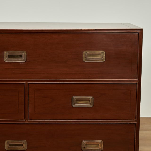 Vintage Campaign Style Chest of Drawers by Baker For Sale - Image 17 of 18