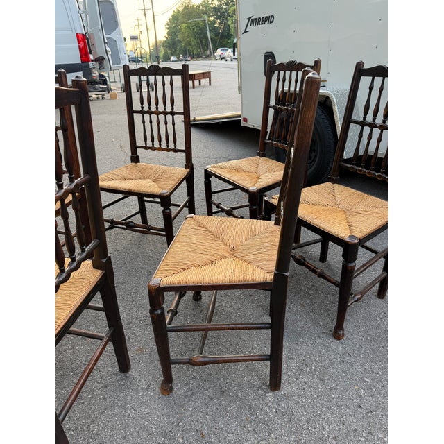 Antique English Spindle Back Chairs For Sale - Image 12 of 16