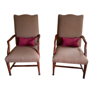 Pair of Ethan Allen Martha Washington Chairs For Sale