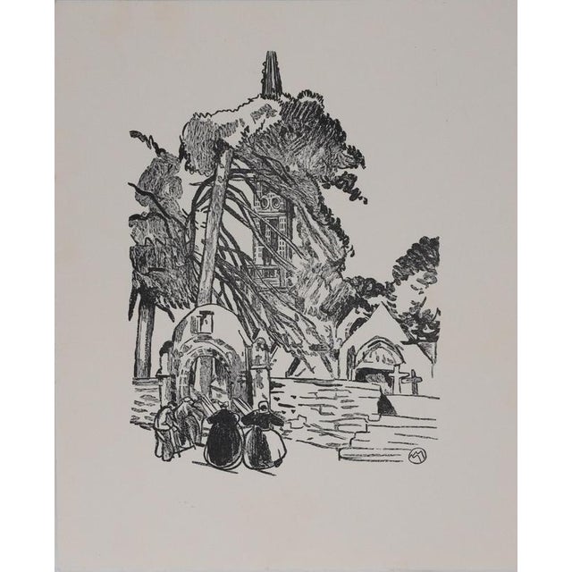 Mathurin Meheut, Brittany, Arrival at the Sanctuary (Black), Engraving For Sale - Image 9 of 9