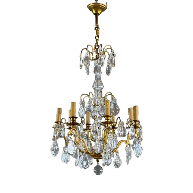 19th Century Louis XV Crystal Chandelier For Sale