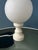 Space Age Opaline and Glass Table Lamp in White For Sale - Image 10 of 11