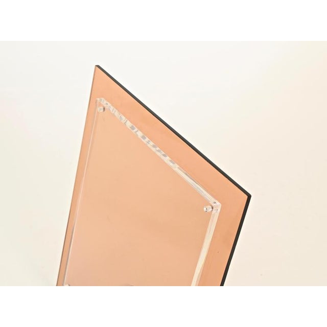 Mid-Century Modern Italian Smoked Pink Acrylic Photo Frame from Dior Home, 1970s For Sale - Image 11 of 12
