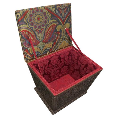 Anglo Indian Profusely Carved Sewing Box For Sale - Image 9 of 9