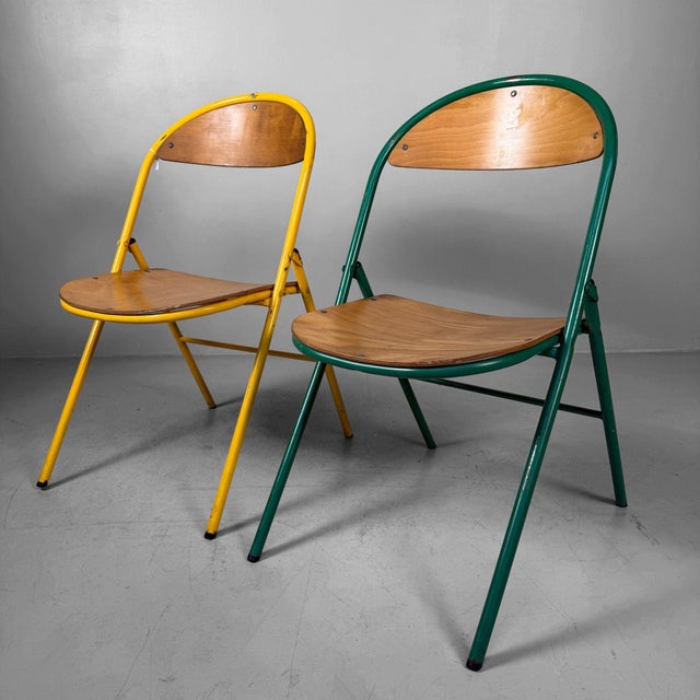 Vintage Folding Chairs, 1970s, Set of 6 For Sale - Image 10 of 15