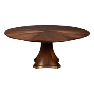 Art Deco Style Walnut Dining Table For Sale