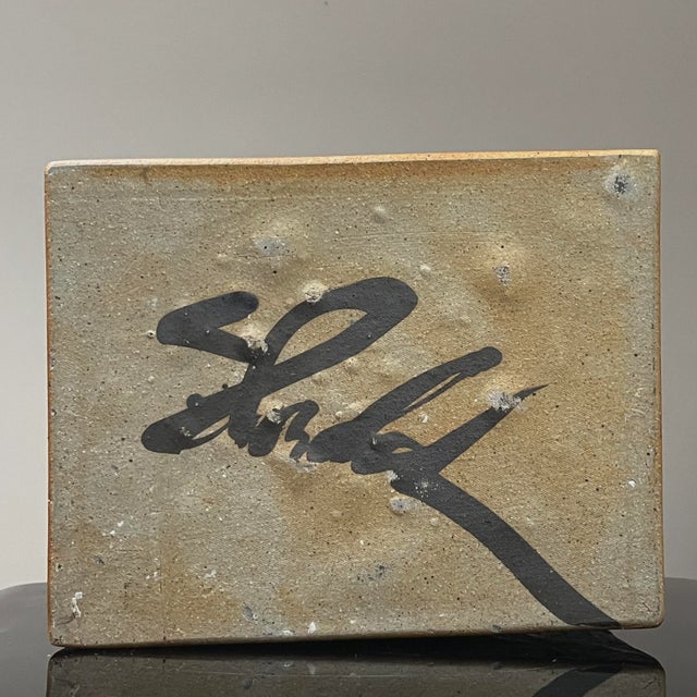 Vintage Abstract Expressionist Slab Built Glazed Stoneware Lidded Box, Signed (Ca. 1980) For Sale - Image 11 of 13