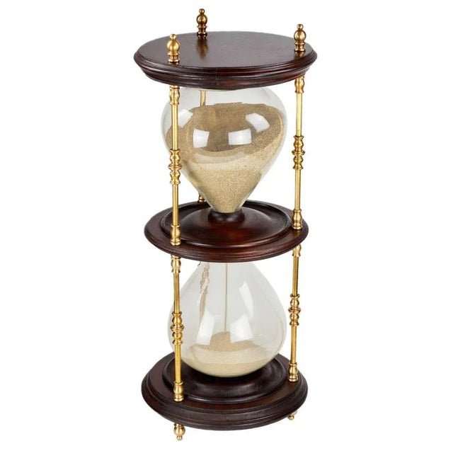 Large Hourglass in Metal and Wood For Sale - Image 6 of 6