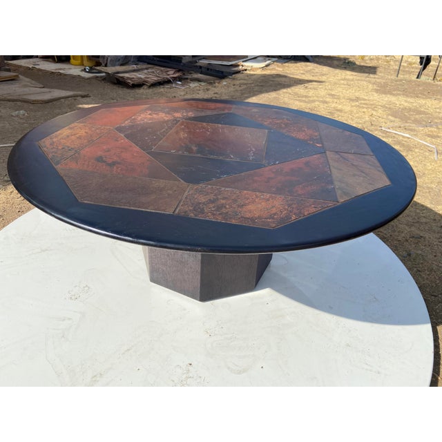 Stone Vintage Modern Brutalist Stone Coffee Table Attributed to Paul Kingma For Sale - Image 7 of 18